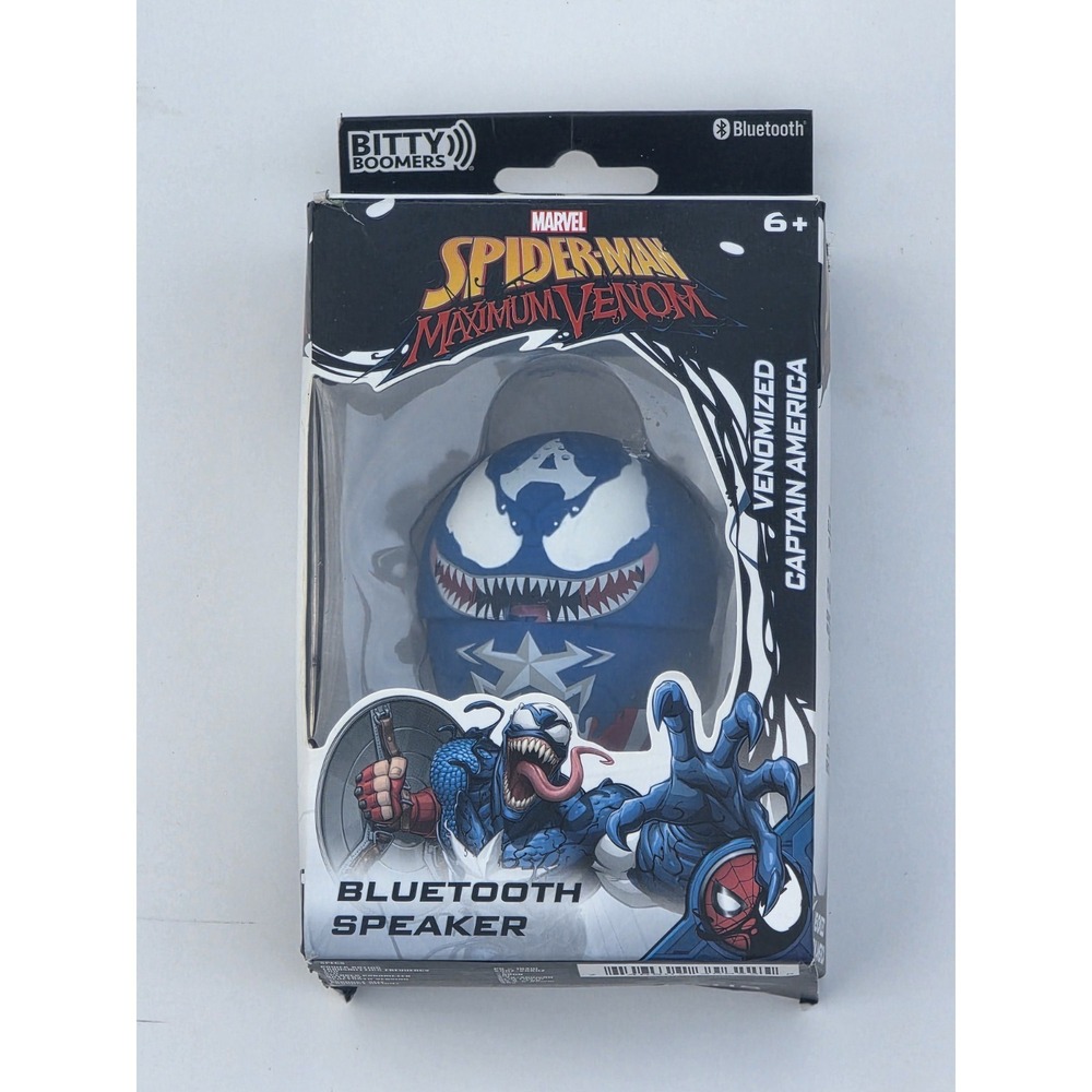 Bitty Boomers Marvel Venomized Captain America Bluetooth Speaker Blue
